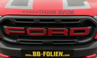 Folierung ford raptor kpl in platinum rot x design schwarz matt usw by bb folien folierungen17