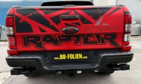 Folierung ford raptor kpl in platinum rot x design schwarz matt usw by bb folien folierungen20