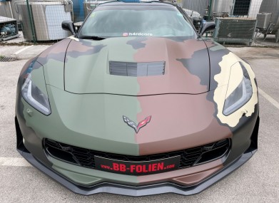 Folierung foliranje wrapping corvette c7 grand sport kpl in camouflage by bb folien folierungen18