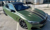 Folierung bmw 8 gran coupe kpl in platinum grun matt design by bb folien folierungen foliranje bmw 8 gran coupe kpl v platinasto zeleno mat dizajn by bb folien folierungen5